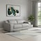 Homeroots 76in Light Gray and Silver Italian Leather Power Reclining Loveseat 633748 - alternate 8