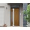 Vdomdoors Steel Door Deux 1713 Natural Oak Transom Black Window Stainless Inserts Single Modern Painted-W36xH DEUX1713EXD-OAKB-W36 x H80+16-Right-hand Inswing - alternate 6