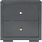 Homeroots Three Piece Charcoal Solid and Manufactured Wood Bedroom Set 569379 - alternate 7