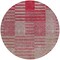 Homeroots 8' Burgundy Pink And Blush Round Striped Washable Indoor Outdoor Area Rug 613165 - alternate 8