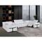 Homeroots White Italian Leather Power Reclining U Shaped Eight Piece Corner Sectional With Console 634672 - alternate 9
