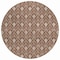 Homeroots 8' Chocolate And Beige Round Geometric Washable Indoor Outdoor Area Rug 595723 - alternate 8