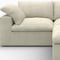 Homeroots White Linen Blend Modular L Shaped Three Piece Corner Sectional 716918 - alternate 5