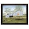 Homeroots Tulip Quilt Block Barn 4 Black Framed Print Wall Art 404394 - alternate 1