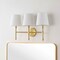 Jonathan Y Olivia 23" 3-Light Contemporary Traditional Candlestick Metal/Crystal LED Vanity, Brass Gold JYL9921A - alternate 11