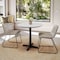 Flash Furniture 31.25" RND Tabletop, Seamless Surface Technology, White Faux Marble, 22x22 Black Table Height X-Base ST-RD31-WHMAR-T2222-GG - alternate 7