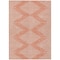 Homeroots 5' X 8' Salmon And Ivory Geometric Washable Indoor Outdoor Area Rug 598617 - alternate 7