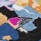 Homeroots 9' X 12' Black Blue And Pink Abstract Washable Indoor Outdoor Area Rug 599542 - alternate 7