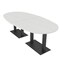 Skutchi Designs Boval Conference Table With Power Unit, 48 in W, 96 in L, White HAR-BOVL-48X96-DOU.BK-WA7976-NA - alternate 1