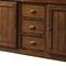 Homeroots Rustic Farmhouse Warm Tobacco Rolling Kitchen Cart 286605 - alternate 3