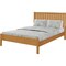 Homeroots Natural Shiplap Texture Solid Wood Queen Bed Frame 523626 - alternate 9