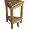 Homeroots Compact Teak Corner Shower Or Outdoor Bench With Shelf In Natural Finish 376733 - alternate 7
