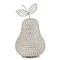 Homeroots 18" Silver Faux Crystal and Silver Decorative Pear Tabletop Sculpture 379772 - alternate 1