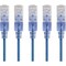Monoprice Slim Cat6A Cable, 5 Pack, 7 ft.Blue 15138 - alternate 1