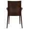 Leisuremod Weave Mace Indoor/Outdoor Arm Chair, Brown, 4PK MCA19BR4 - alternate 6