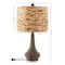 Jonathan Y Theodore 21" Rustic Farmhouse Handwoven Water Hyacinth/Resin LED Table Lamp, Brown Wood Finish, 2PK JYL4051A-SET2 - alternate 8
