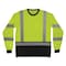 Ergodyne M Lime Class 3 Hi-Vis Long Sleeve Shirt Black Bottom 8369BK - alternate 5