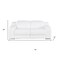 Homeroots 76in White and Silver Italian Leather Power Reclining Loveseat 633747 - alternate 9