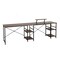 Homeroots 59" Walnut Wood and Stainless Steel L Shape Computer Desk 723781 - alternate 8