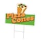 Signmission Pizza Cones Die Cut Yard Sign & Stake outdoor plastic coroplast window, C-DC-1216-Pizza Cones19 C-DC-1216-Pizza Cones19 - alternate 1