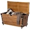 Vintiquewise Wooden Storage Trunk Bench with Wheels for Decorative Organization or Seating QI004860.L - alternate 5