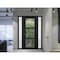 Vdomdoors Front Exterior Prehung FiberGlass Door Clear Glass See-through / Manux 8555 Matte Black Clear Glass MANUX8555EXD-BLK-W14+36+14 x H80-RH - alternate 4
