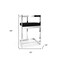 Homeroots 30" Black and Silver Velvet and Stainless Steel Low Back Bar Height Bar Chair 555070 - alternate 5