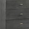 Homeroots 30" Grey Manufactured Wood Five Drawer Chest 473083 - alternate 5