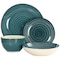 Elama Gia 24 Piece Round Stoneware Dinnerware Set in Dark Green EL-GIA24DG - alternate 5