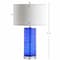 Jonathan Y Cole 27.5" Modern Fused Glass Cylinder LED Table Lamp, Cobalt, 2PK JYL4017D-SET2 - alternate 9