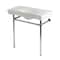 Kingston Brass 36" Ceramic Console Sink with Stainless Steel Legs, 8-Inch, 3-Hole, White/Polished Chrome KVPB36198W81 - alternate 1