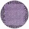 Homeroots 8' Purple Round Animal Print Washable Indoor Outdoor Area Rug 607664 - alternate 6