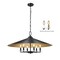 Z-Lite Rialto 6 Light Pendant, Matte Black Outer, Signature Rubbed Brass Inner, 32 In W x 16.5 In H 1953-32MB - alternate 1