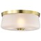 Nuvo Lune, 3 Light Flush Mount, Vintage Brass Finish, Etched White Glass 60/8230 - alternate 7