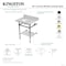 Kingston Brass 30-Inch Carrara Marble Console Sink with Brass Legs and Shelf, 8-Inch, 3-Hole KVPB30MBB6 - alternate 3