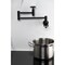 Kingston Brass Wall Mount Pot Filler Faucet with Knurled Handle, Oil Rubbed Bronze KS8105RKZ - alternate 6
