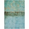 Homeroots 8' X 10' Teal Blue And Gold Abstract Washable Indoor Outdoor Area Rug 618634 - alternate 8