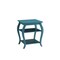 Homeroots 23" Teal Blue Wood Bow Leg End Table With Two Shelves 286312 - alternate 7