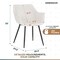 Leisuremod Markley Distressed Leather Ergonomic Dining Chair, Powder Coated Iron Legs EC26CR - alternate 7