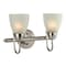 Boston Harbor Vanity Bar Fixture, 60 W, 2-Lamp, A19 or CFL Lamp, Steel Fixture, Brushed Nickel Fixture V83NK02 - alternate 1