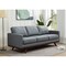 Leisuremod Chester Modern Leather Sofa with Birch Wood Base, Grey CS83GR-L - alternate 7