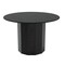 Homeroots 46" Black Solid Wood Pedestal Base Round Top Dining Table 721047 - alternate 1