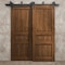 Sartodoors Sliding Closet Barn Bypass Doors 56 x 80 inches, Ego 5012 Cognac Oak Veneer, Modern 6.6ft Rails Ha EGO5012BBB-DKO-56 - alternate 5