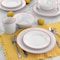 Martha Stewart Red Rimmed Fine Ceramic 16 Piece Dinnerware Set 127299.16 - alternate 7