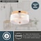 Vaxcel Riverside 2-Light Drum Flush Mount Ceiling Light, Muted Brass, Clear Ribbed Glass C0366 - alternate 8