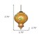 Homeroots Golden Extravagant Butterflies Hand Painted Mouth Blown Glass Ornament 477505 - alternate 5