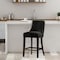 Manhattan Comfort Beever Chenille Wood Counter Stool in Black CS024-BK - alternate 4
