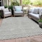 Homeroots 10' X 14' Gray And Ivory Chevron Washable Indoor Outdoor Area Rug 596272 - alternate 7