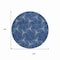 Homeroots 8' Navy Blue And Ivory Round Geometric Washable Indoor Outdoor Area Rug 614091 - alternate 8