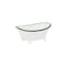 Homeroots 3" White Fabric Hand Painted Decorative Tub Tabletop Sculpture 399649 - alternate 6